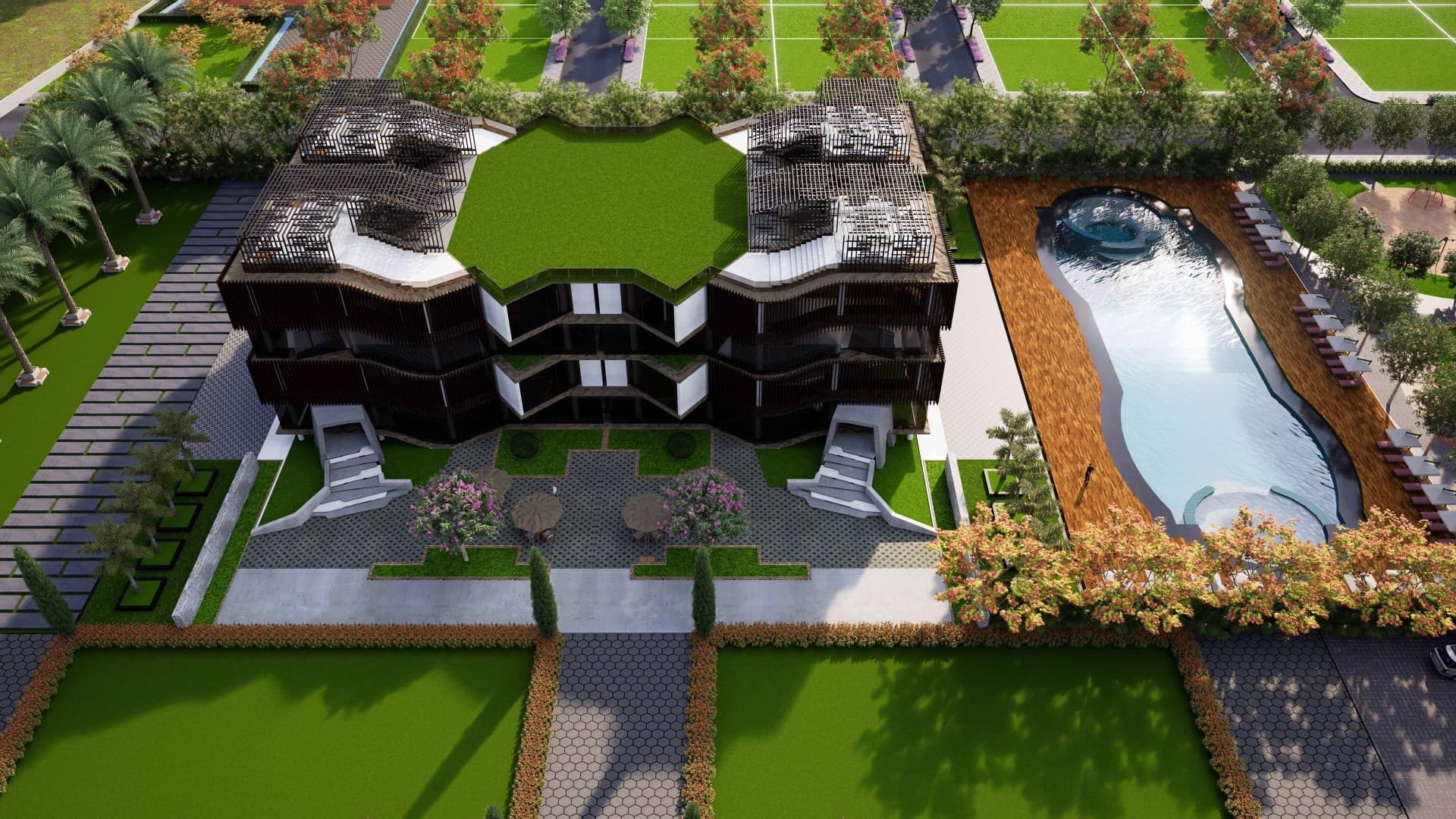 Swimming pool & deck