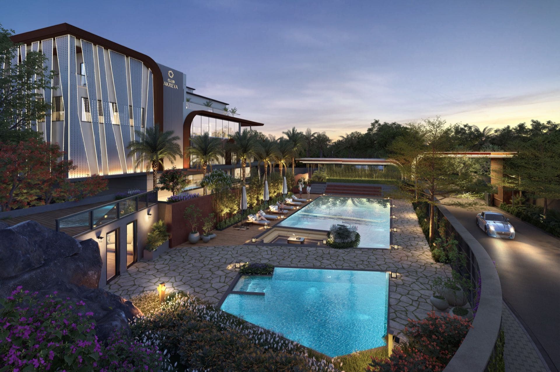 Clubhouse pool deck